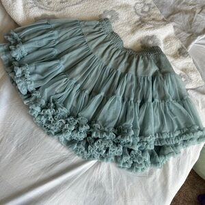 Urban Outfitters Tiered Mini Skirt in Teal